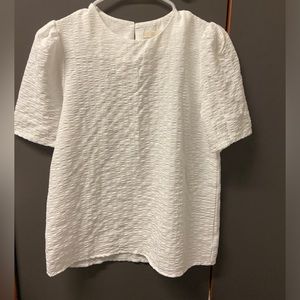 Textured White T shirt